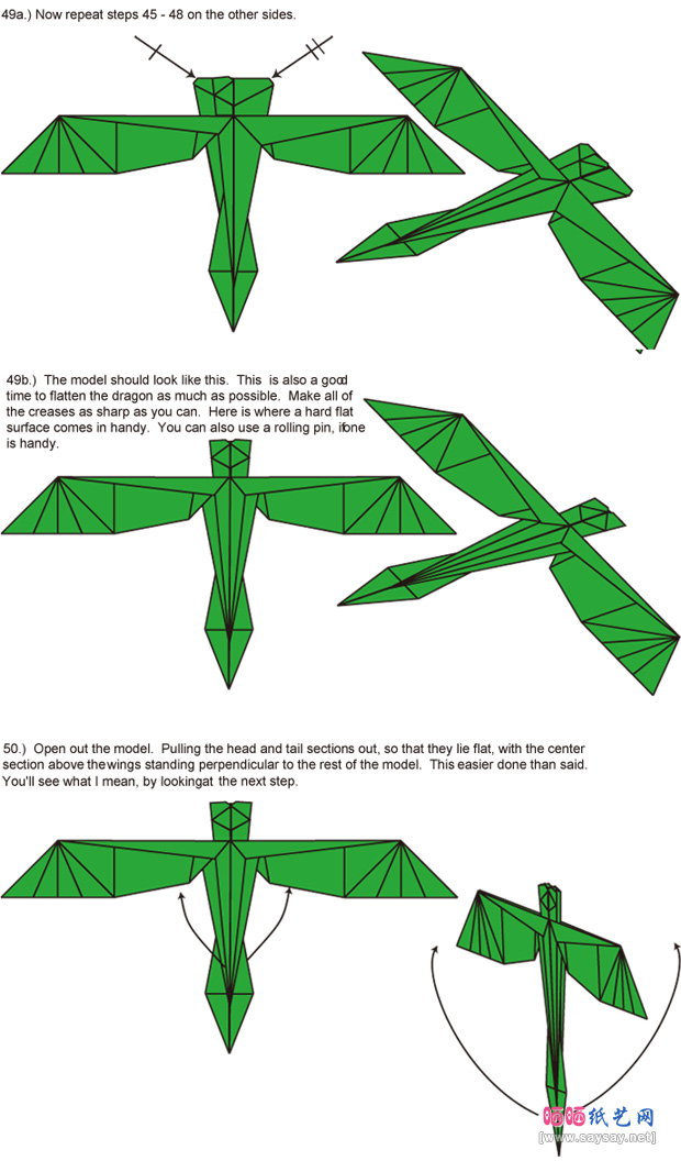 CharlesEsseltine的飞龙折纸图谱折纸步骤8-www.saybb.net