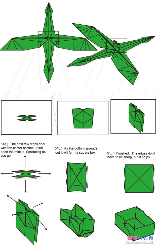 CharlesEsseltine的飞龙折纸图谱折纸步骤9-www.saybb.net