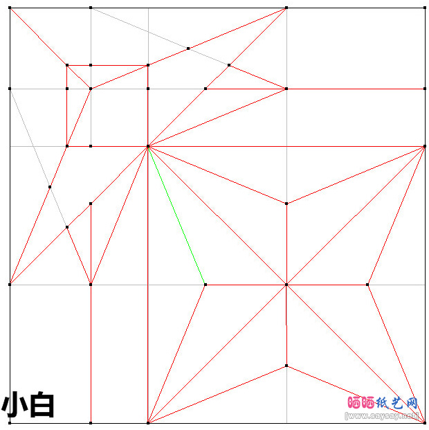 圣诞节手工：圣诞纸鹤折纸CP及实拍教程步骤7-www.saybb.net