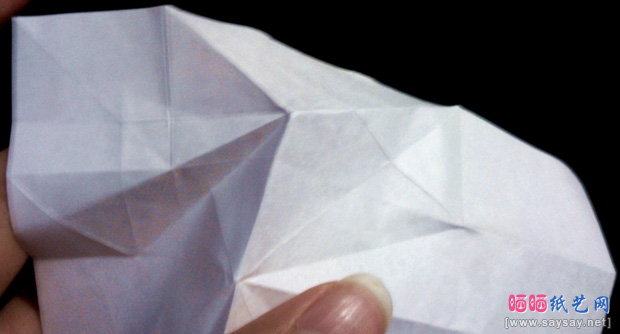 圣诞节手工：圣诞纸鹤折纸CP及实拍教程步骤11-www.saybb.net