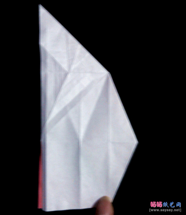 圣诞节手工：圣诞纸鹤折纸CP及实拍教程步骤20-www.saybb.net