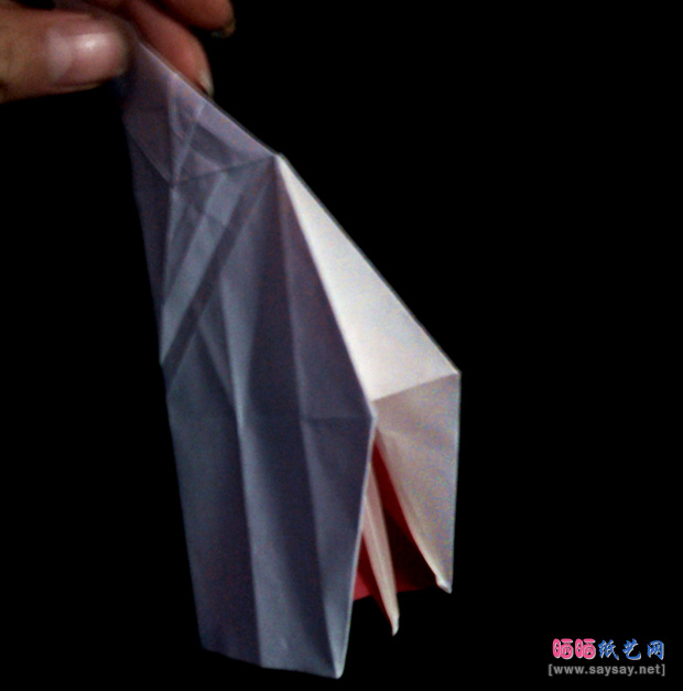 圣诞节手工：圣诞纸鹤折纸CP及实拍教程步骤18-www.saybb.net