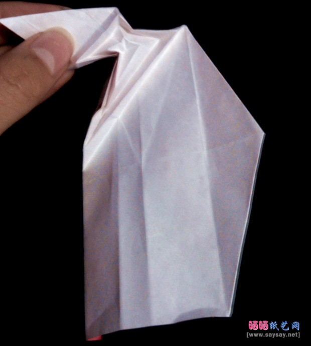 圣诞节手工：圣诞纸鹤折纸CP及实拍教程步骤25-www.saybb.net