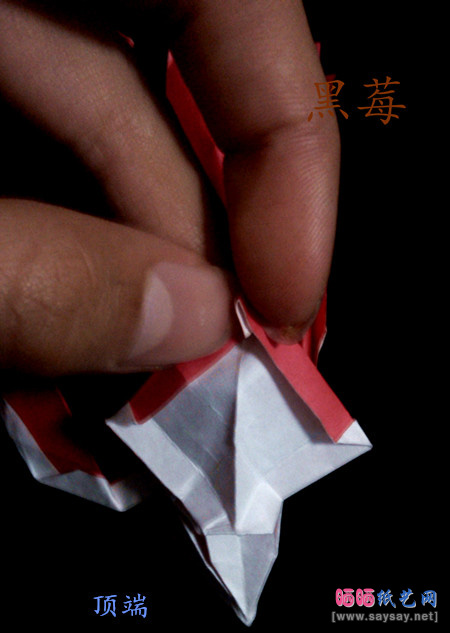 圣诞节手工：圣诞纸鹤折纸CP及实拍教程步骤33-www.saybb.net