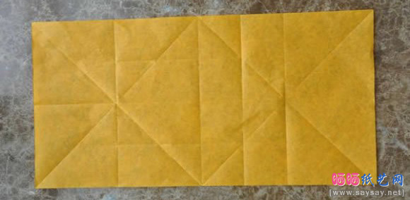 手工折纸大黄鸭折纸图文教程步骤3-www.saybb.net