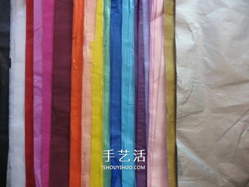 棉纸手工制作简单灯笼折纸方法步骤1-www.saybb.net