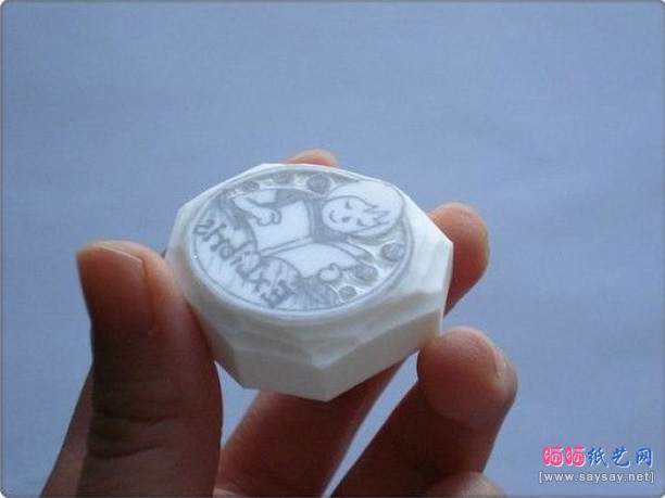 藏书标签橡皮章制作方法教程步骤9-www.saybb.net