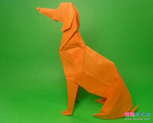 SethFriedman的灵提犬折纸图谱教程完成效果图2-www.saybb.net