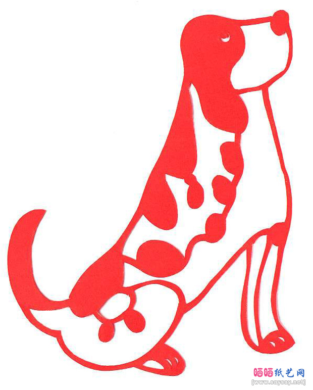 22款生肖狗剪纸图案大全之10-www.saybb.net