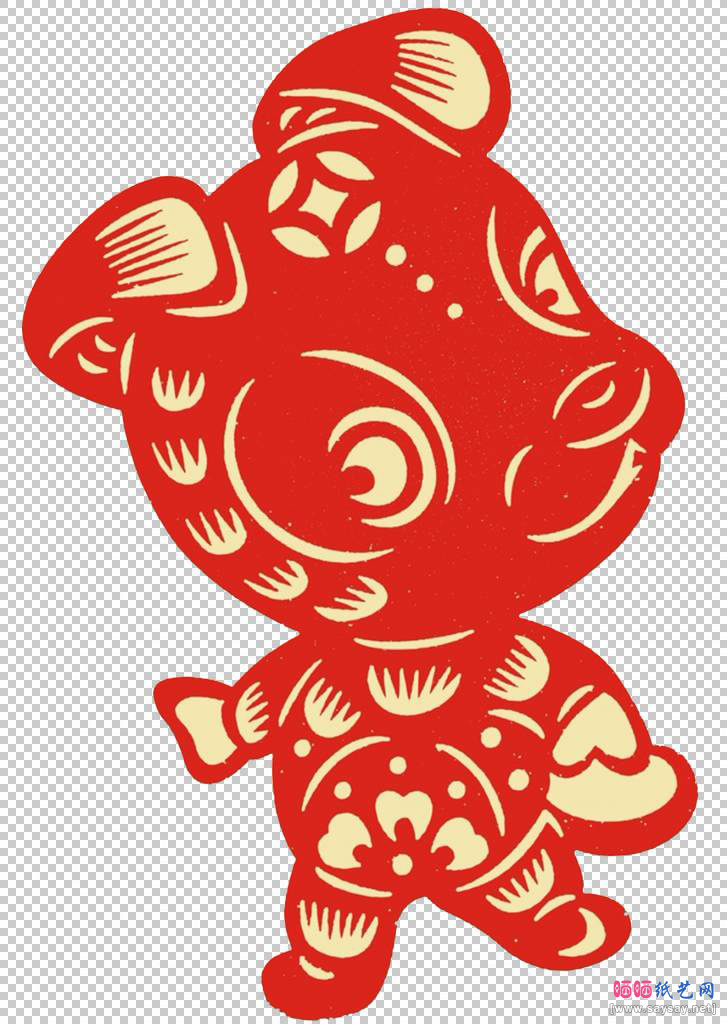 22款生肖狗剪纸图案大全之12-www.saybb.net