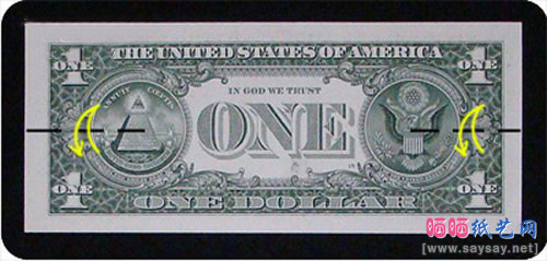 美元折纸头像钻石戒指的方法步骤1-www.saybb.net