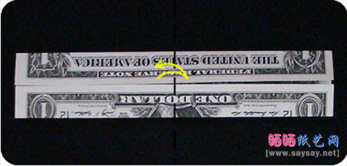 美元折纸头像钻石戒指的方法步骤3-www.saybb.net