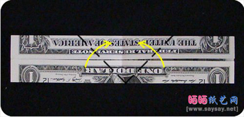 美元折纸头像钻石戒指的方法步骤4-www.saybb.net