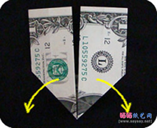 美元折纸头像钻石戒指的方法步骤5-www.saybb.net