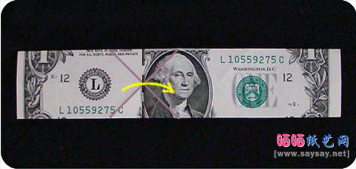 美元折纸头像钻石戒指的方法步骤18-www.saybb.net