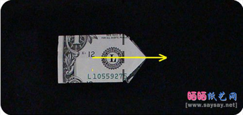 美元折纸头像钻石戒指的方法步骤9-www.saybb.net