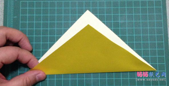组合折纸方格灯笼纸艺制作教程步骤2-www.saybb.net