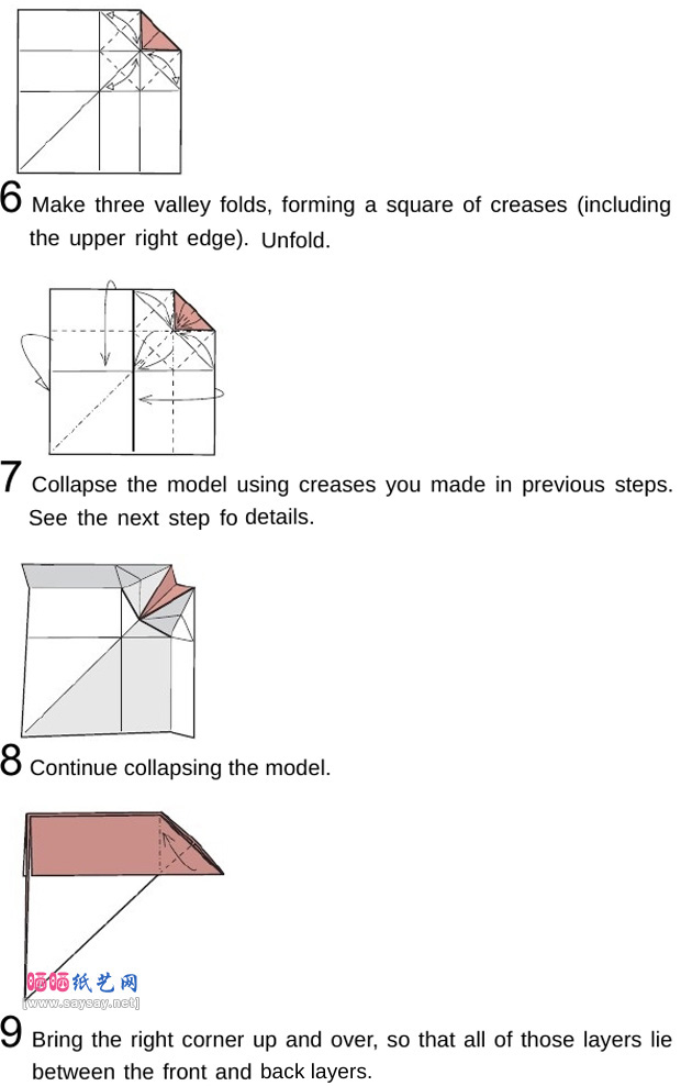 搞怪盒子手工折纸图谱教程步骤2-www.saybb.net