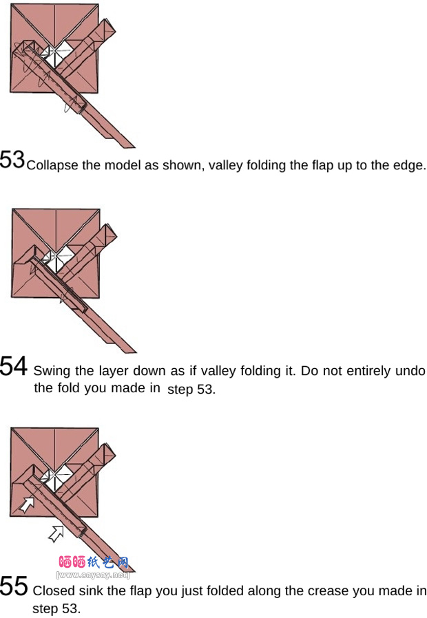 搞怪盒子手工折纸图谱教程步骤17-www.saybb.net