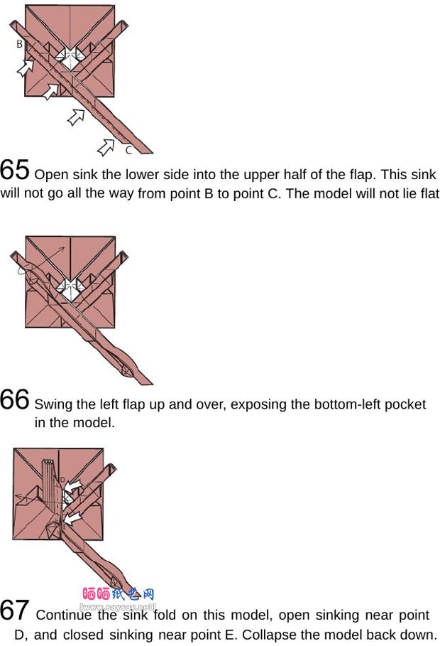 搞怪盒子手工折纸图谱教程步骤21-www.saybb.net