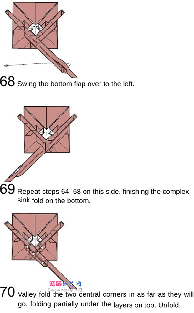 搞怪盒子手工折纸图谱教程步骤22-www.saybb.net
