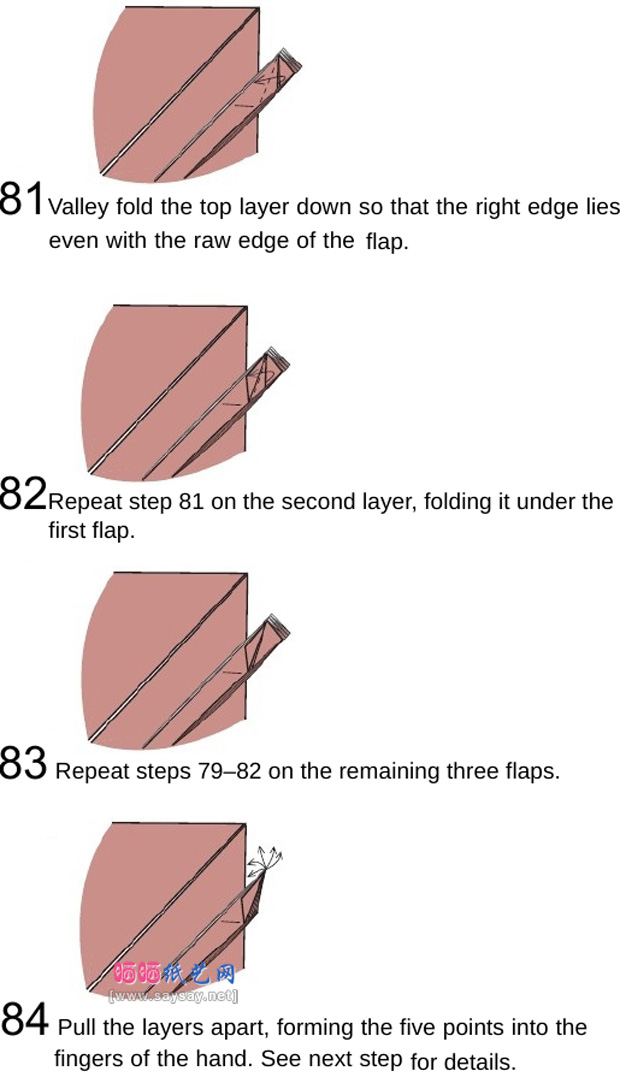 搞怪盒子手工折纸图谱教程步骤26-www.saybb.net