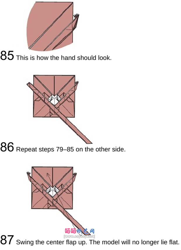 搞怪盒子手工折纸图谱教程步骤27-www.saybb.net