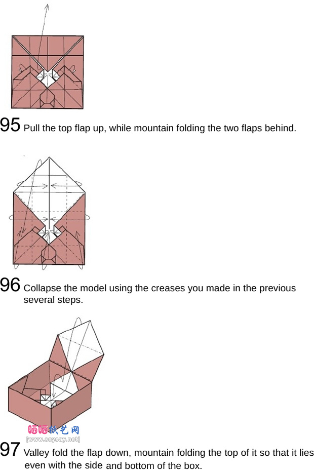搞怪盒子手工折纸图谱教程步骤30-www.saybb.net