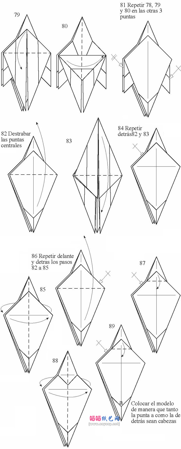 来自AnibalVoyer的三头龙折纸图谱教程图片步骤8-www.saybb.net