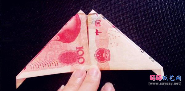 百元人民币折飞翔的心戒指图文教程步骤10-www.saybb.net