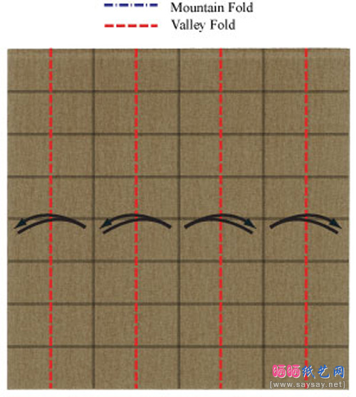 酷炫的女巫扫帚手工折纸图文教程步骤6-www.saybb.net