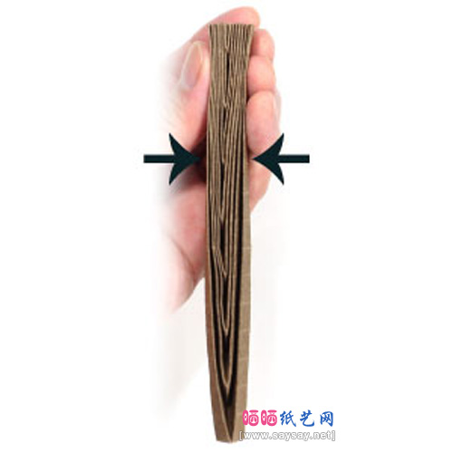 酷炫的女巫扫帚手工折纸图文教程步骤13-www.saybb.net