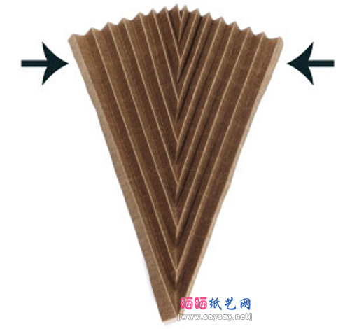 酷炫的女巫扫帚手工折纸图文教程步骤12-www.saybb.net