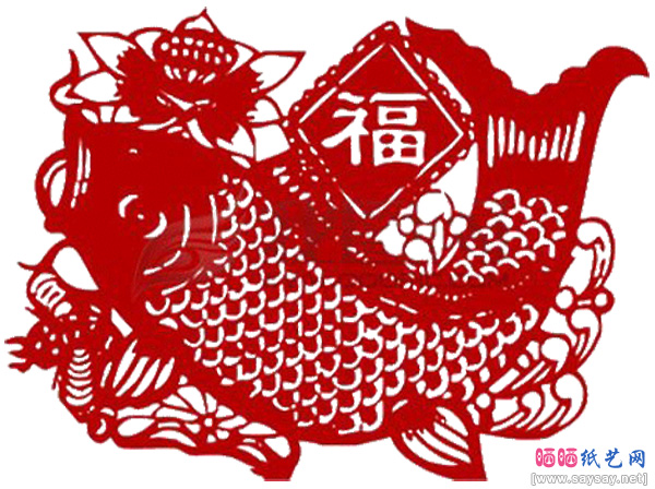 各种福字窗花剪纸大全（46幅）图片37-www.saybb.net