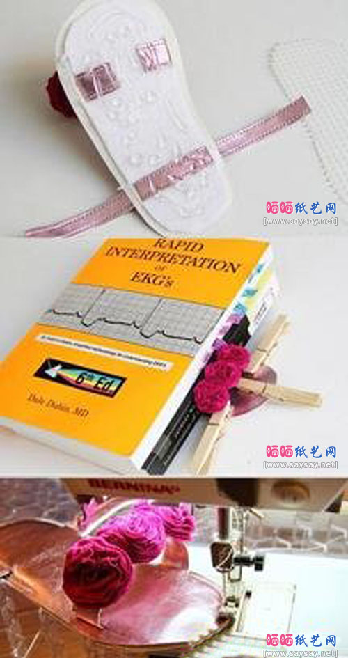 旧皮革手工制作精美婴儿凉鞋步骤5-www.saybb.net