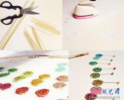 竹帘自制个性的糖果数学小棒步骤1-www.saybb.net