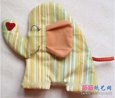 憨厚布艺小象玩偶手工制作教程-www.saybb.net