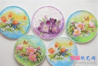 旧光盘变废为宝手工制作独特的壁画图片步骤5-www.saybb.net