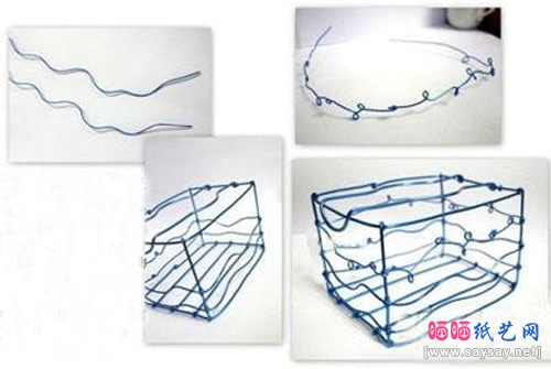 铝线手工制作纸巾盒详细教程步骤7-www.saybb.net