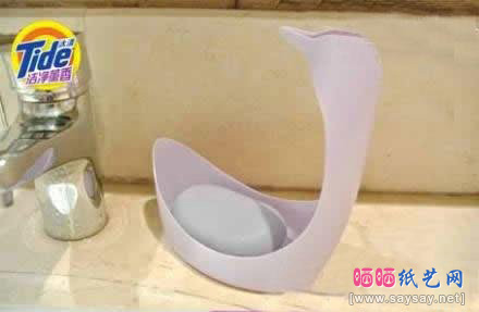 洗衣液瓶手工DIY天鹅香皂盒-www.saybb.net