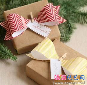 礼品包装盒,礼品盒做法,蝴蝶结做法,纸艺制作教程