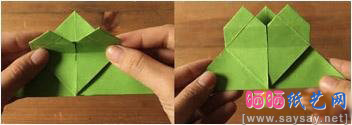 简单的心形书签折纸方法教程
