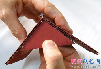 牛奶盒DIY制作小鸟装饰屋步骤7-www.saybb.net