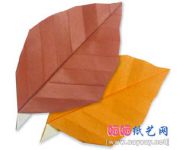秋天的枫叶折纸图解教程-儿童折纸系列
