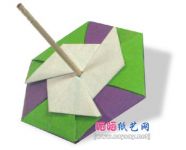 旋风陀螺的折法-儿童手工折纸系列