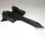 SR-71超音速侦察机手工折纸的方法
