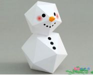 立体雪人折纸图片教程
