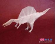 DIY恐龙折法之棘龙手工折纸图解教程
