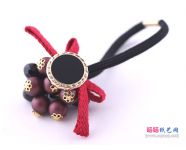 自制大方高贵巴洛克风格水晶串珠发绳的方法教程