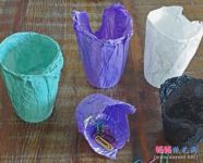一次性塑料袋制作多用途容器